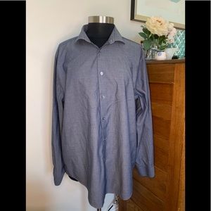 Mens Calvin Klein 17 1/2 34-35 No Iron Dress Shirt